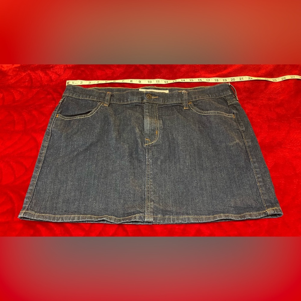 CLOSET CLEAR OUT SZ 16 Jean Skirt SIZING N PICS Slimming Flattering Cute PERFECT - Picture 9 of 9